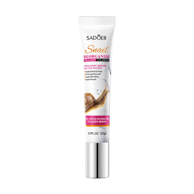 Крем для шкіри навколо очей Sadoer Snail Reorganize Collagen Eye Cream з колагеном та екстрактом слизу равлика, 20 г